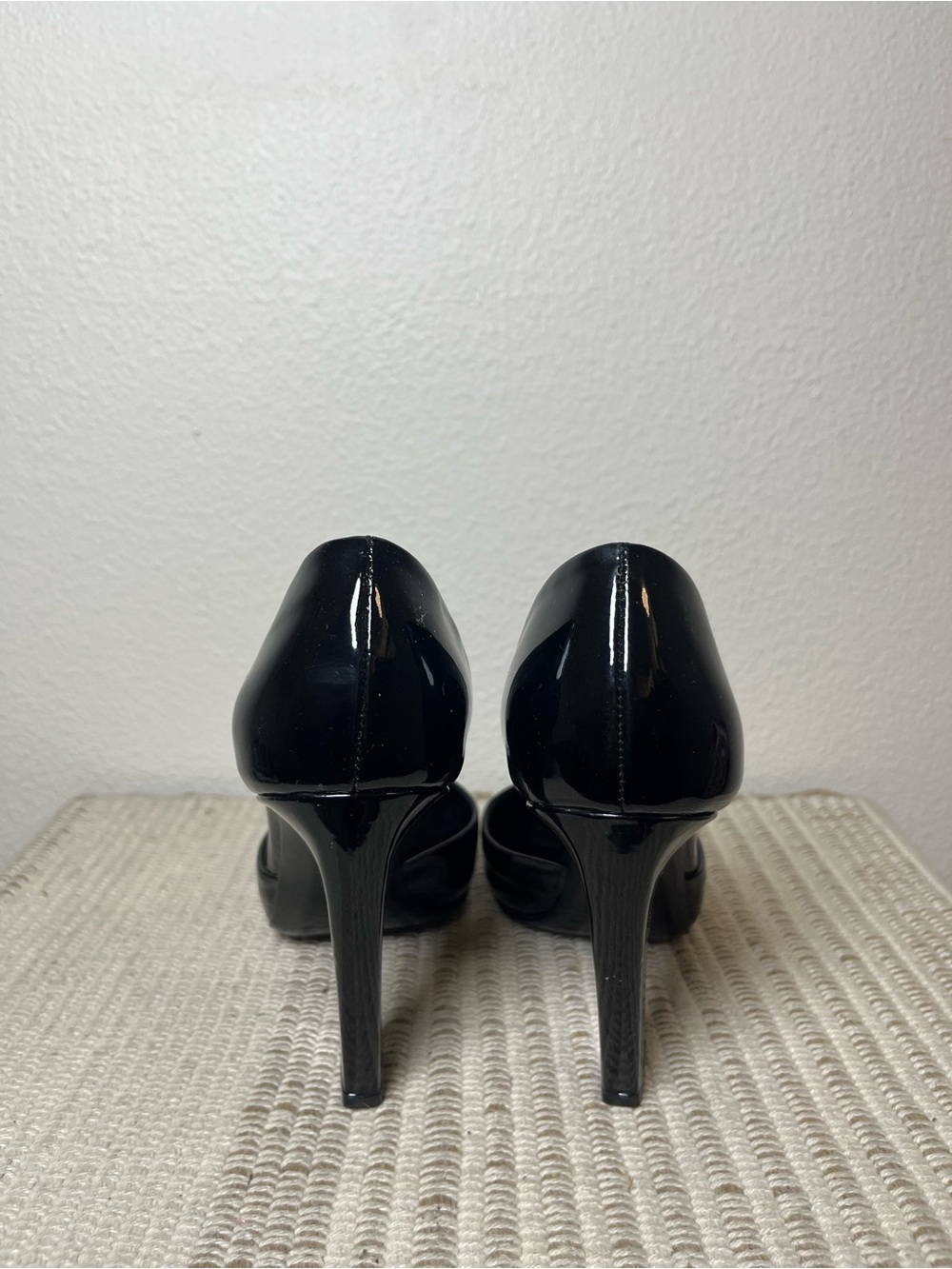 Prada D’Orsay Black Patent Leather Block Heel Pumps 7.5/37.5 - Picture 5 of 6